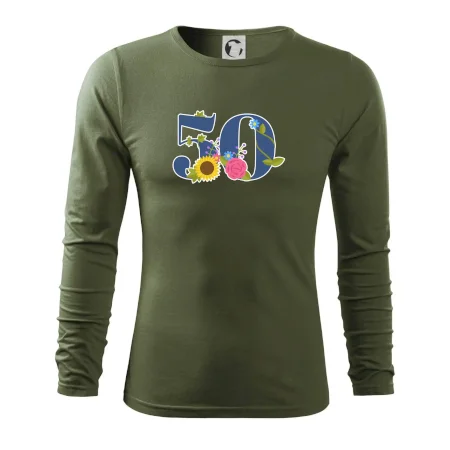 Květinové číslo kreslené - 50