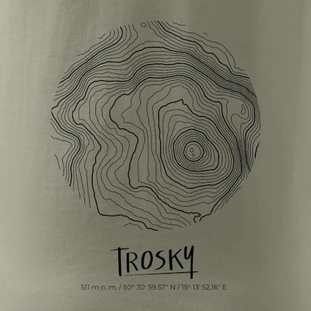 Trosky - vrstevnice v kruhu