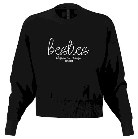 Párové mikiny - Besties Jména a rok