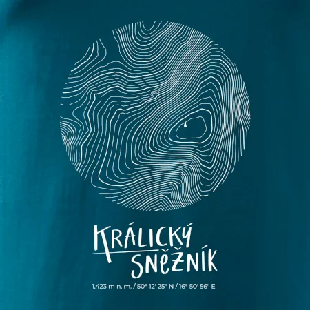 Králický Sněžník - vrstevnice v kruhu