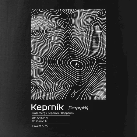 Keprník - vrstevnice v obdélníku