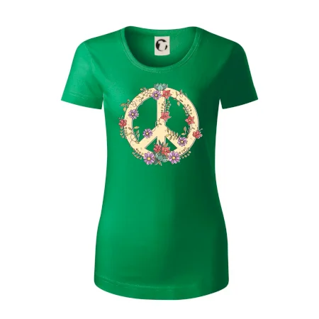Peace symbol pískový