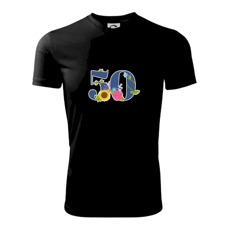 Květinové číslo kreslené - 50