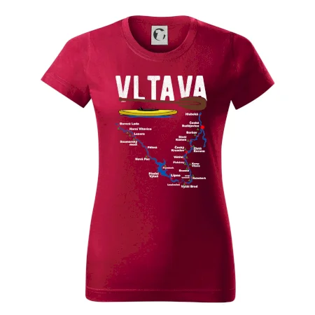 Mapa řeky Vltavy