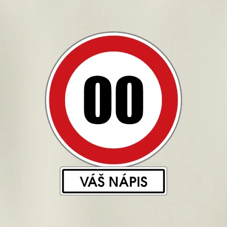 Dopravní značka - rychlost - váš nápis