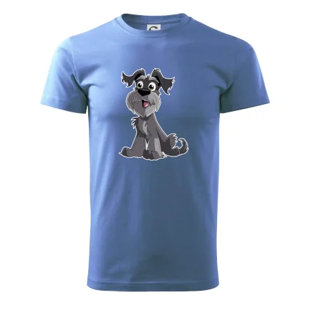 Knírač kreslený sedící