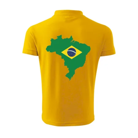 Brazílie vlajka v mapě