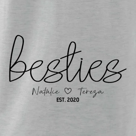 Párové mikiny - Besties Jména a rok