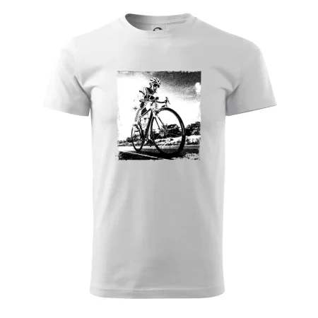 Cyklista černobílá cesta