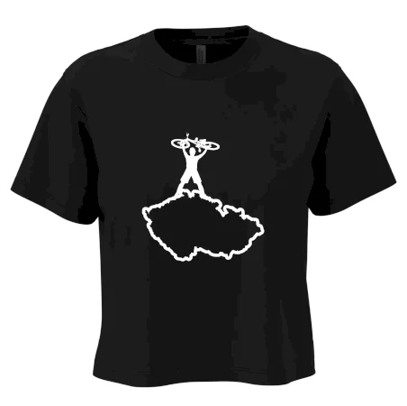 Mapa ČR - cyklista na prsou