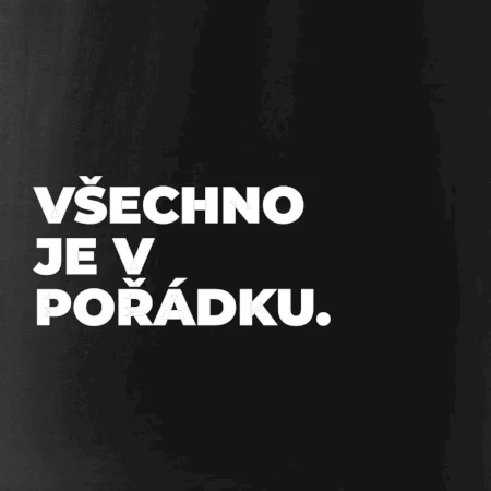 VŠECHNO JE V POŘÁDKU.