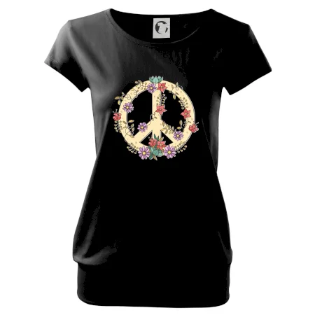 Peace symbol pískový