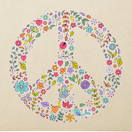 Peace symbol lístečky
