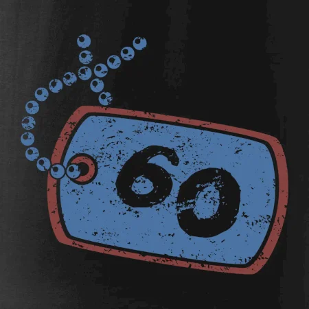 60 na krku štítek
