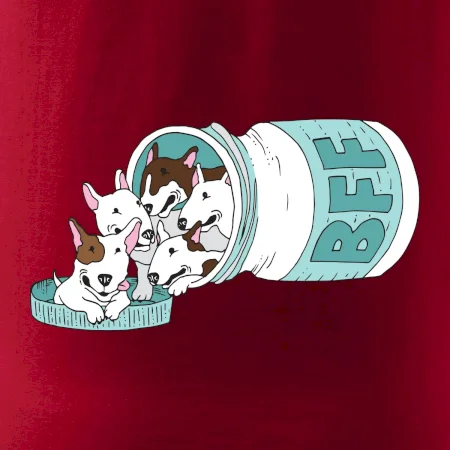 Bullterrier Friends Forever zelené (Pecka design)