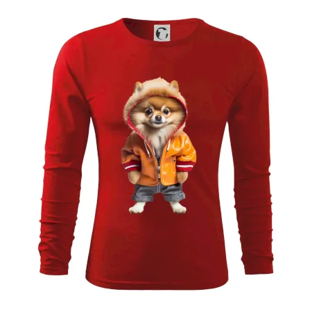 Pomeranian v bundě