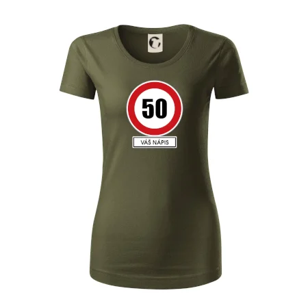 Dopravní značka - rychlost 50 - váš nápis
