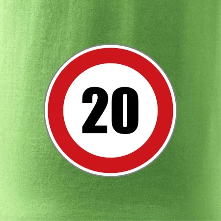 Dopravní značka - omezení rychlosti 20