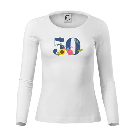 Květinové číslo kreslené - 50
