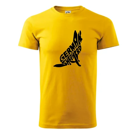 Německý ovčák sedící napis