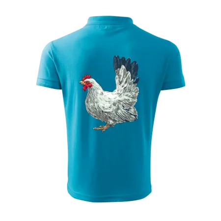 Slepice kreslená bílá