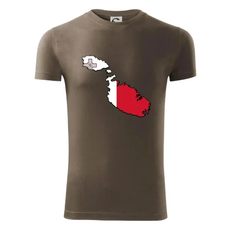 Mapa Malta s vlajkou