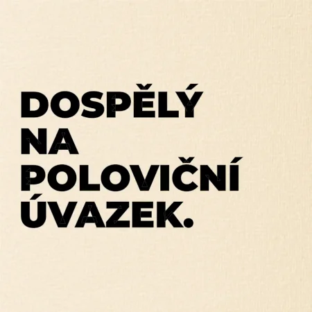 DOSPĚLÝ NA POLOVIČNÍ ÚVAZEK.