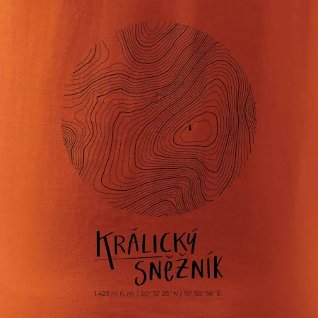 Králický Sněžník - vrstevnice v kruhu