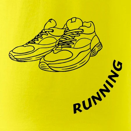 Running nápis šikmo