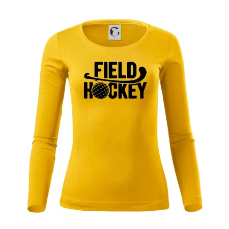 Field hockey míček a nápis