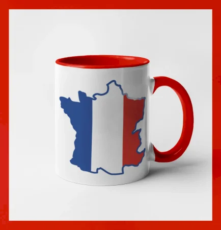 Francouzská vlajka mapa obrys