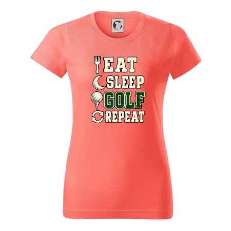 Eat sleep golf repeat typografie