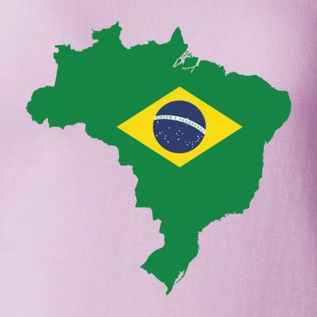 Brazílie vlajka v mapě