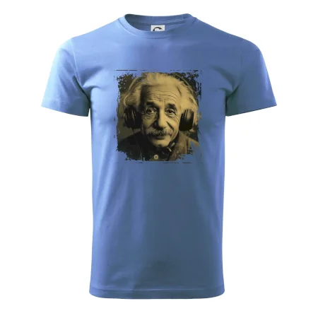 Albert se sluchátky