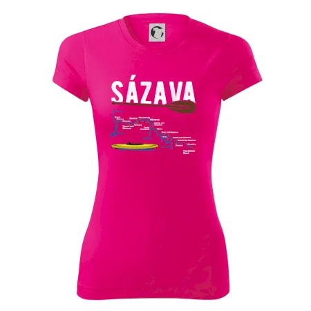 Mapa řeky Sázavy