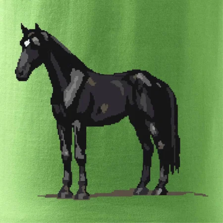 Černý kůň pixel
