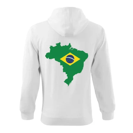 Brazílie vlajka v mapě