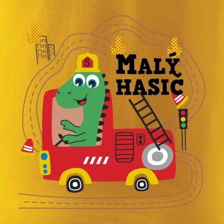 Malý hasič - auto a dinosaurus