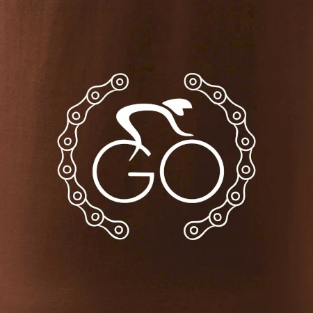 Logo cyklisty a řetěz