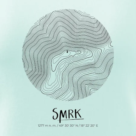 Smrk - vrstevnice v kruhu