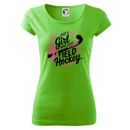 Just a girl who loves field hockey černo růžové
