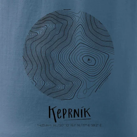 Keprník - vrstevnice v kruhu