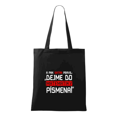 A pak satan pravil dejme do matematiky písmena