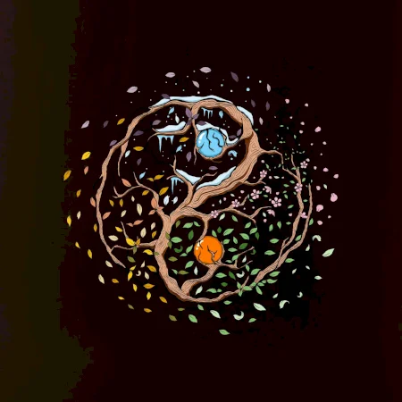 Yin & Yang strom - zima, léto
