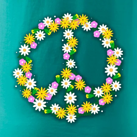 Peace symbol kopretiny