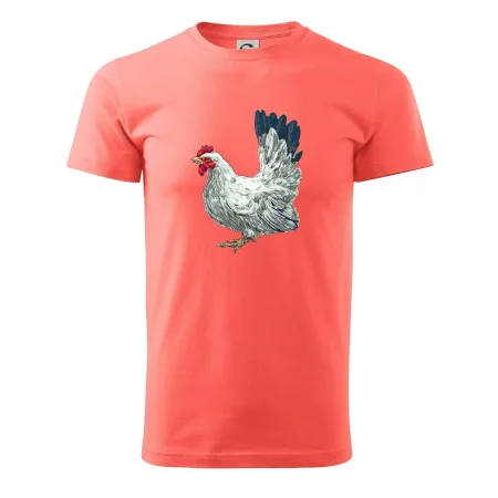 Slepice kreslená bílá