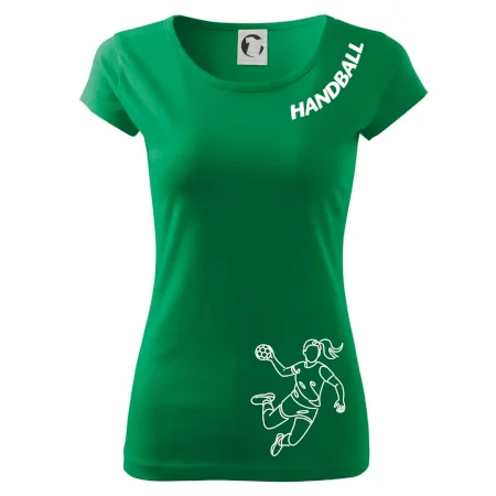 Handball nápis šikmo  - holka