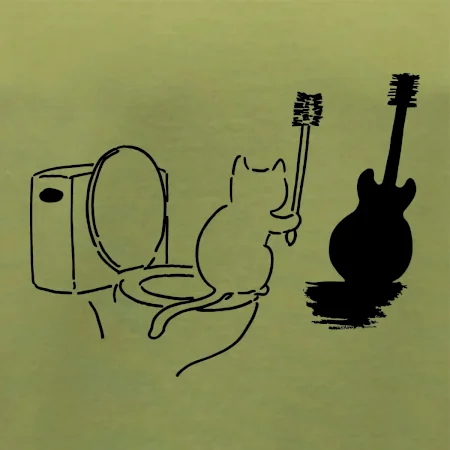 Kočka a kytara WC