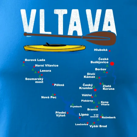 Mapa řeky Vltavy