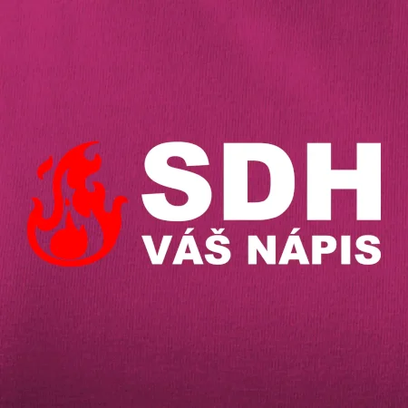 SDH nápis (oheň, název sboru - vlastní nápis)